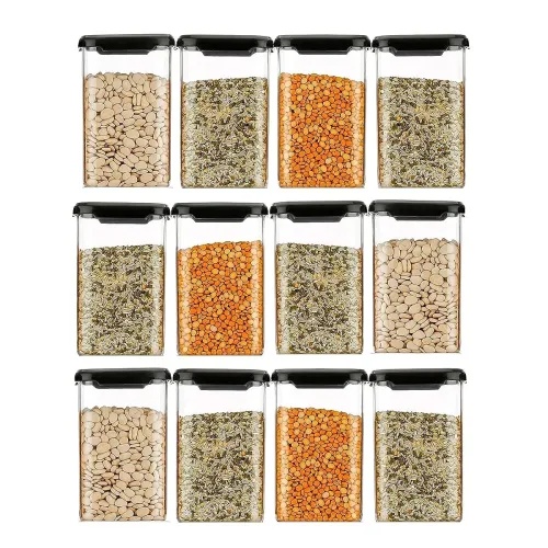 Image of UmiMirari TEKCOOL Glass Air Tight Kitchen Container - 1200ml pack of 4