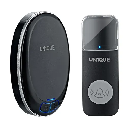 Image of UN1QUE Wireless Door Bell for Home - Small Calling Bell for Office, 1000ft Long Range with 36 Chimes, 100dB Louder Volum