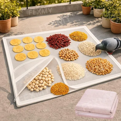 Image of Unbleached Cotton Drying Cloth with Net Cover 75x100cm