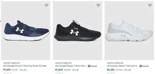 Image of UNDER ARMOUR Men Shoes Minimum 70% Discount