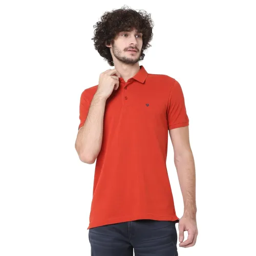 Image of Underjeans Beige Polo Collar T-Shirt