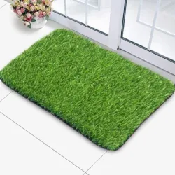 UNFOLD HAPPINESS PP (Polypropylene) Door Mat (Green, Pack of 2, Medium)