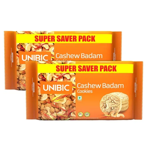 Image of Unibic Cashew Badam Cookies 500g (Pack of 2) 