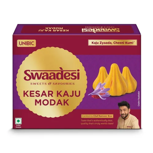 Image of Unibic Foods Kesar Kaju Modak 220Gm 11 Pcs
