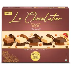 Unibic Le Chocolatier Assorted Chocolates, 168g Gift Pack