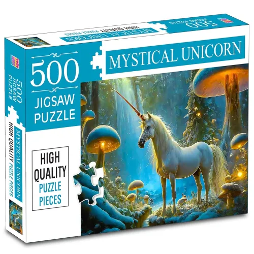 Image of Unicorn 500-Piece Jigsaw Puzzle for Kids Adults