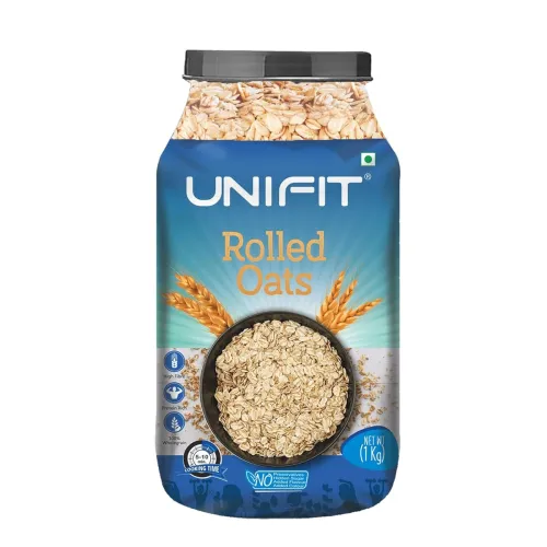 Image of UNIFIT Rolled Oats | 100% Wholegrain Oats | Healthy Breakfast | High Fiber & Protein-Rich Diet Food | Supports Weight Ma