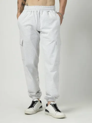 Image of Unifringe  Men Athletic Fit Grey Wool Trousers