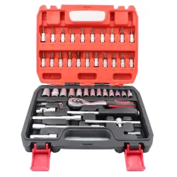 UniQual Superior 46pcs Socket Set Wrench Tool Kit 1/4\ | Automobile Tool Kit | Screwdriver Bit Set with Ratchet Handle 