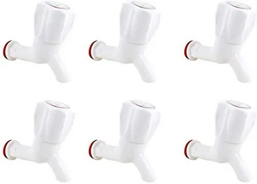 Image of Unique Creation White PVC Plastic Bibcock Set of 6 
