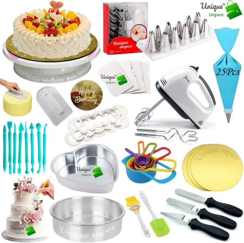 Image of Unique Impex 12-Piece Cake Baking & Decorating Set