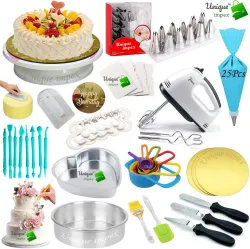 Unique Impex 12-Piece Cake Baking & Decorating Set