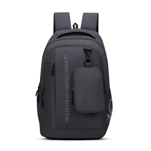 Image of United Colors of Benetton Apex 33L Backpack - Olive, Water-Resistant, Minimalist 3-Compartment Design with Detachable Po