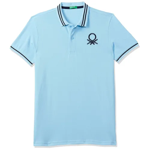 Image of United Colors of Benetton Boy's Cotton Regular Fit Polo T-Shirt