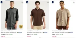 United Colors of Benetton Casual Shirts at minimum 70% Discount