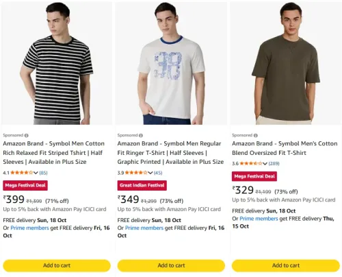 Image of UNITED COLORS OF BENETTON Men T-Shirt at minimum 70% Discount