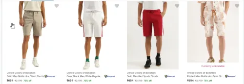 Image of United Colors Of Benetton men's bottomwear up to 76% Discount 