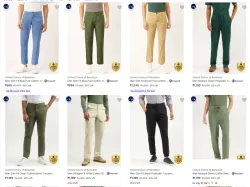 United Colors of Benetton Mens Trousers at minimum 60% Discount