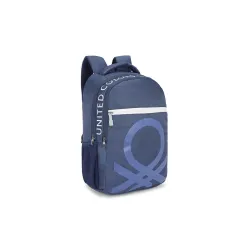 United Colors Of Benetton Noble Polyester 23L 4 Compartment Laptop Backpack For Unisex - Navy