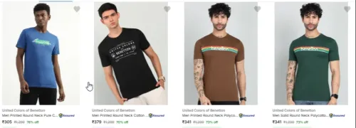 Image of UNITED COLORS OF BENETTON men's tshirts up to 76% Discount 