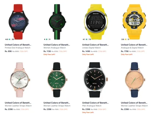 Image of United Colors of Benetton Watches upto 70% Discount