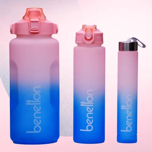 Image of United Colors of Benetton 3-in-1 Water Bottle Set 2000ML + 750 ML + 300 ML