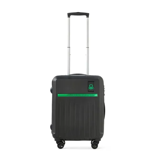 Image of United Colors of Benetton Cabin Polyester Cobalt 8 Wheels 55 Cm Small Trolley Bag Hard Case 360 Degree Wheeling System L