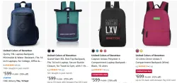 United Colors of Benetton Backpacks up to 72% discount