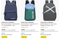 UNITED COLORS OF BENETTON Backpacks upto 84% Discount