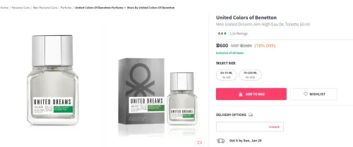 Image of United Colors of Benetton Eau De Toilette 60 ml