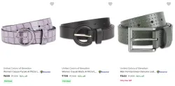United Colors Of Benetton Belts at minimum 50% Discount