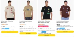 United Colors of Benetton Men's tshirts upto 75% Discount