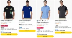 United colors of Benetton Men's Tshirts upto 83% discount