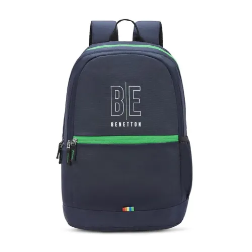Image of UNITED COLORS OF BENETTON Ming Polyester 25L Non 4 Compartment Laptop Backpack For Unisex - Navy
