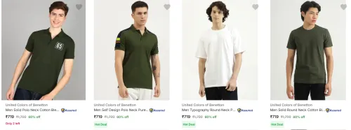 Image of United Colors Of Benetton Mens T-Shirts at minimum 60% Discount