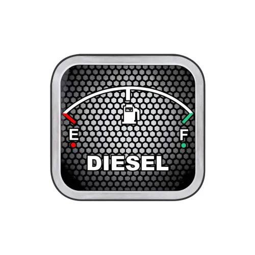 Image of Car Tank Diesel Sticker Sign Rectangle Shape Vinyle Universal Size 5\' x 5.3\'