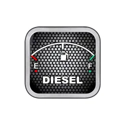 Car Tank Diesel Sticker Sign Rectangle Shape Vinyle Universal Size 5\' x 5.3\'