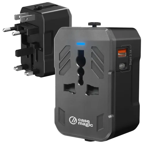 Image of Universal Travel Adapter with Smart 3.1A USB & Type C