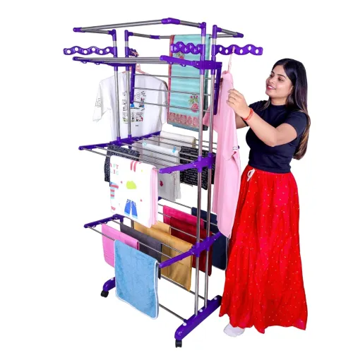 Image of UNIZONE Jumbo 3-Tier Stainless Steel Cloth Drying Stand