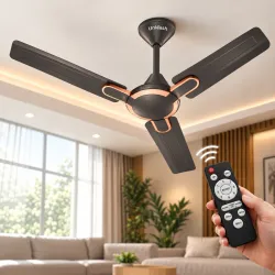 unleash Helm 1200 mm BLDC Ceiling Fan 5 Star with Remote Control High Speed