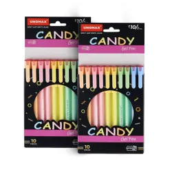 Unomax Candy Gel Pens (Pack of 20, Red, Ultra-Fine, Ergonomic)