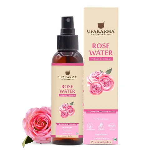 Image of Upakarma Pure Steam Distilled Rose Water (120ml)