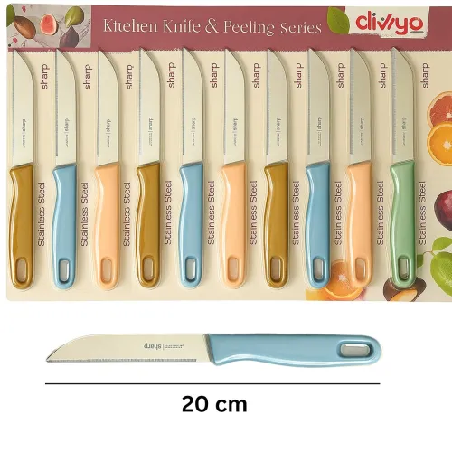 Image of UPDESH Stainless Steel Kitchen Knife Set, 20cm, Set of 5