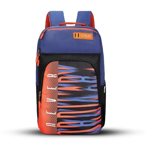 Image of uppercase Campus School Backpack | Well-Padded, Double Compartment with File Sleeve, Organizers, Side Bottle Pocket | Fo