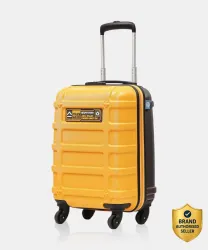 Uppercase Small Cabin Suitcase (52 cm) 4 Wheels - Cargo Bag with Combination Lock & Mesh Convi Pack for Men and Women - Yellow