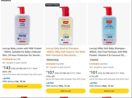 Image of Upro 70% off on Luvlap Baby Shampoo