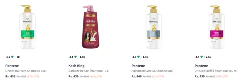 Image of Upto 60% Discount on Branded Shampoo