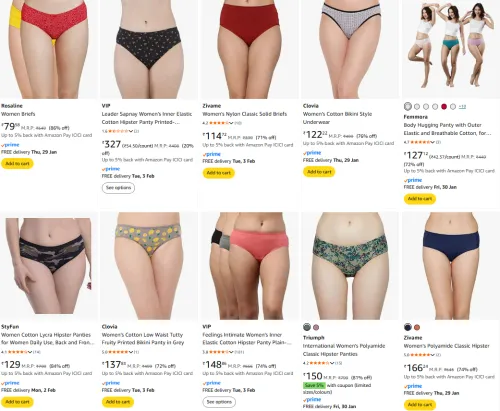 Image of Upto 70% off on Top branded women's panty