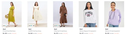 Image of Upto 76% Off on Styli women's Clothing 