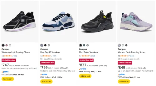 Image of Upto 77% off on Campus Shoes 